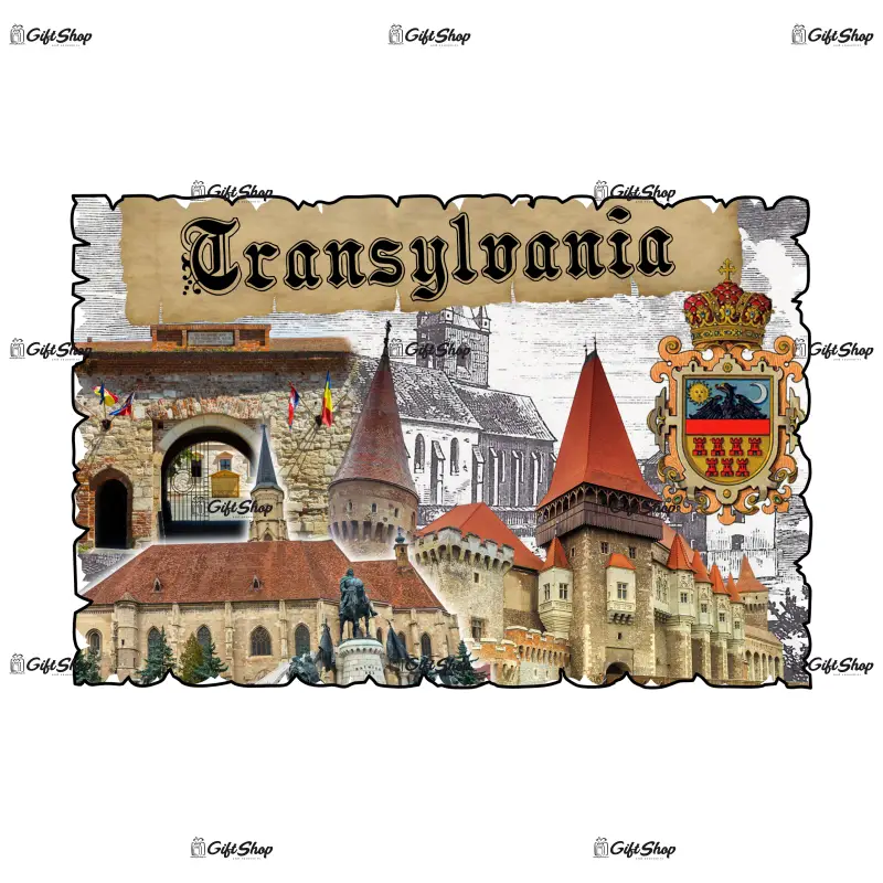 Transilvania, castelul bran, magnet dreptunghi, model mgs194